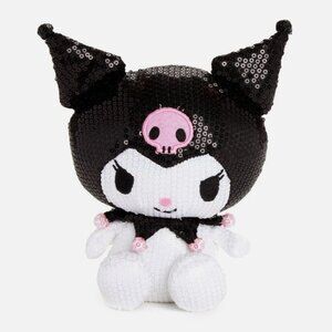 Sanrio Kuromi Sequin Classic Plush – Rare Kawaii Anime Collectible